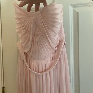 One blush bridesmaid dress